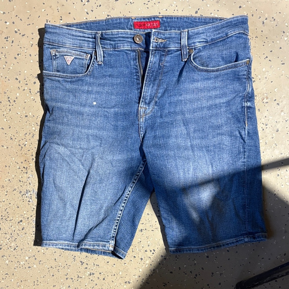 Guess Classic Blue Jean Shorts for Men